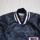 Bud Light Vintage Men s Blue Satin Snap Jacket Patch Usa Large
