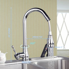 Kitchen Sink Pull Out Swivel Mixer Faucet 2 Way Brushed Nickel orb chrome Taps