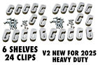 Ikea Detolf Shelf Clips - Add Shelves   Change Shelf Height  4-24 Pack  Silver