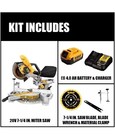 20v Max Cordless 7-1 4 In  Sliding Miter Saw With  1  20v Battery 4 0ah