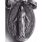 Antique Rosary Carved Ebony Cocoa Wood Beads Nickel Silver Crucifix France