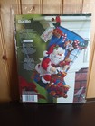 Bucilla Felt Stocking Sequin Kit Santa In The Workshop 861651 Sequins New 18 