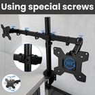    dual Tv Lcd Monitor Arm Desk Mount Stand Adjustable Fits Up To 32  Screens 2026