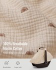 Blissful Diary Baby Car Seat Cover  Extra Large Mesh Window  Breathable Muslin