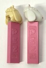 Vintage Pez Dispensers Lamb Chops Set Of 2 No Feet Pink Stem Yugoslavia Pat  3 9
