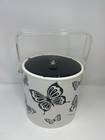 Vintage 1960s Butterfly Ice Bucket Black White Mid Century Retro Georges Briard