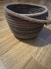 Old Collectible Handmade Lariat Rope Basket