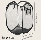 1pc Large Capacity Pop-up Laundry Hamper - Foldable Mesh Basket With Handles New