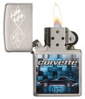 Zippo Chevrolet Corvette 1970 Stingray Brushed Chrome Custom Lighter Rare New