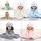 Baby Bathrobe Infant Bath Towel Boy Girl Blankets Swaddle With Hood Cartoon