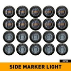 20x 3 4  12v Marker Lights Led Bullet Amber Red Truck Trailer Rv Round Side Lamp