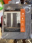 Sunblk Total Blackout Curtains 2 Panels  52 X 84 Inch Gray Grommet Window Drapes