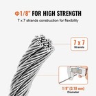 T304 Stainless Steel Cable 1 8  7x7 Steel Wire Rope 100 Ft Cable Railing