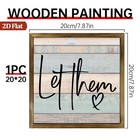  let Them  Mental Health Wooden Sign Farmhouse Home Decor For Porch Office Gift