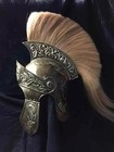 Medieval Authentic Antique 18 Guage Brass Captain Roman Helmet