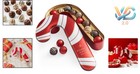 Christmas Gift Basket - Holiday Chocolate Truffles In Candy Cane Tin