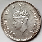 1941 British-india George Vi- Silver One  01  Ruppe Coin-circulated