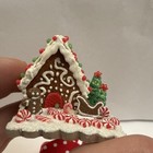 Miniature Gingerbread House Display And Table  Christmas For Dollhouse 1 12