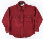 Vintage Ll Bean Northwoods Shirt Jacket Mens Medium Red Wool Tweed Shacket Usa