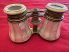 Vintage Chevalier Paris Mother Of Pearl And Brass Opera Glasses