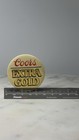 Coors Extra Gold Beer Button Pin  Cream   Gold Logo - 1980s Bar Accessory