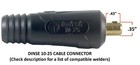 150 Amp Electrode Holder Welding Lead Dinse 10-25 Connector  4 Cable - 15 Feet