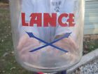 Vintage Style Lance Snack Jar Advertising Counter Snack Cookie Jar W  Metal Lid