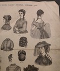 Antique Graphic Young Ladies Journal 1868 Clothing Insert W Pattern