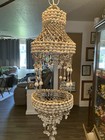 Vintage Seashell Chandelier Plant Hanger