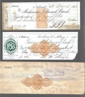 6 Bank Checks 1870-1901