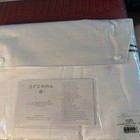 Sferra Queen Flat Sheet Grande Hotel Long Staple Cotton Percale Navy New Italy