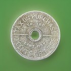 Antique 1935 Washington Sales Tax Commission 10 Cent Aluminum Token