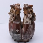 Peruvian Folk Art Pottery Whistle  gossiping Women  Terracotta Clay 6 Sisters