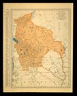 Ca1937 Bolivia Map Of Bolivia Gran Chaco Region South America Chaco War Original