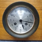 Vintage Salem Ships Bell Clock   Barometer Set W  Key Nautical Brass  for Parts 