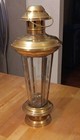 Vtg  Turkish Brass Lantern Hanging Shepherd Candle Holder Star Etched Glass 14   