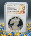 Proof 2023 W  1 Silver Eagle Fdoi Congratulations Set Ngc Pf70 Uc   1 Of 2264  