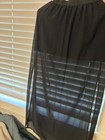 H m Black Chiffon Layered Maxi Skirt Elastic Waist Solid Size 2