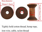 Wood Spools 2 Inch Light Brown Color Natural Unfinished Craft Thread Bobbins 6
