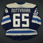 2016-17 Markus Nutivaara Columbus Blue Jackets Game Used Worn Nhl Hockey Jersey