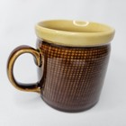 Vintage Brown Burlap Coffee Mug Retro Diner Cup Unique Studio Art Mesh Cream 10