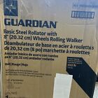 Medline Guardian Basic Steel Rollator Rolling Walker 300lbs Capacity-red