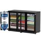 Commercial Back Bar Cooler 3 Glass Door Beer Bottle Case Refrigerator 53 2  W