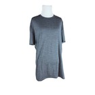 Icebreaker Pure Merino Wool T Shirt Charcoal Grey Short Sleeve Women s Size M