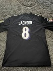 Baltimore Ravens  8 Lamar Jackson Stitched Nike Jersey Black Men   s M Medium