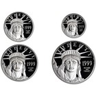 American Platinum Eagle Proof Four Coin Set In Ogp - Random Date