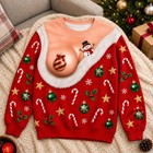 Sexy Santa Ugly Christmas Sweatshirt  Funny Adult Humor Holiday Sweater  Naughty
