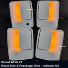 1999-2016 F250 F350 Front   Rear Handle Oxford White Z1 With White Amber Led