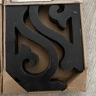 2 Pair Lot Wooden Corbels 5    X 1 2    X 7 5    Gray Black Shabby Chic Vintage-look