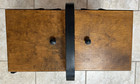 Wood accordian sewing Box mcm